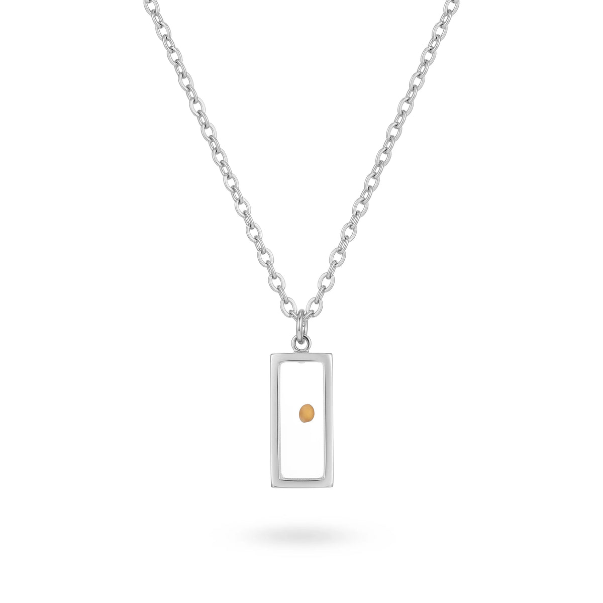 QIAOREN 13420 Stainless Steel Bar Pendant Necklace Minimalist Dainty Geometric Necklace Fashion Jewelry for Women