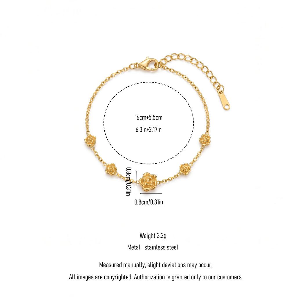 QIAOREN 13770 Thin Oval Link Chain Bracelet with Beaded Border White Mother of Pearl Butterfly Charm & Two Side Round Zircon