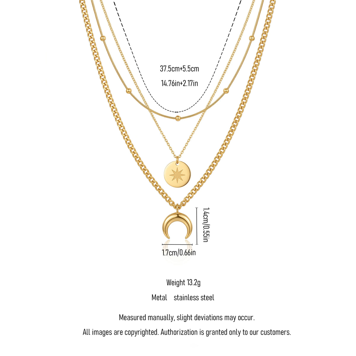 QIAOREN 13480 Vintage Square White Shell Butterfly Pendant Necklace with Beaded Ball Chain, Dainty Gold Neck Jewelry Gift