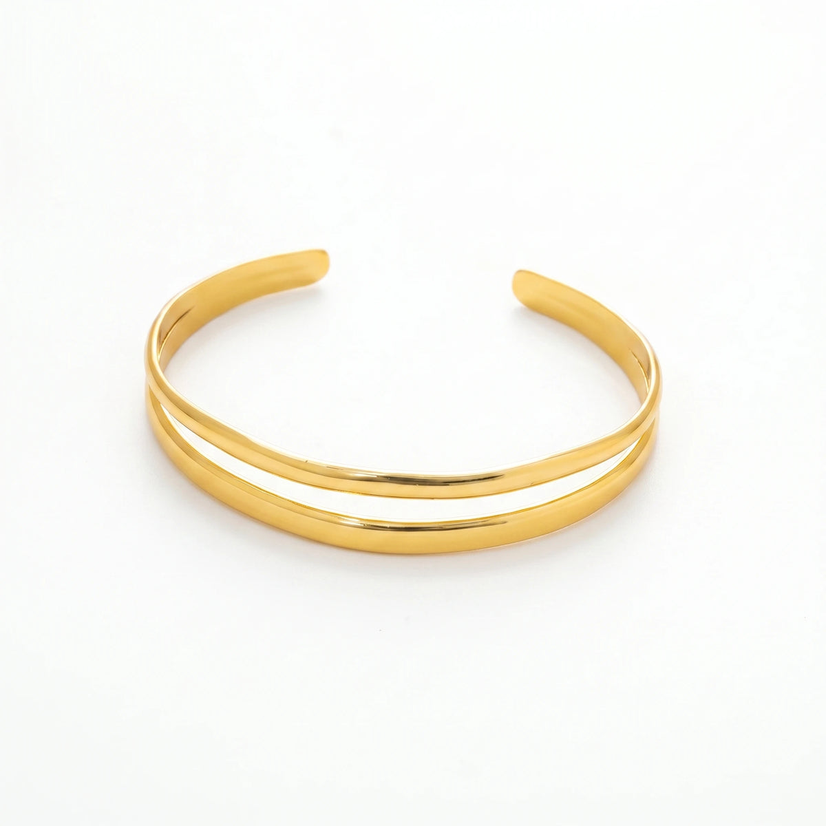 QIAOREN SKU9352 Gold Plated Adjustable Opening Butterfly Cuff Bracelet Fashion Body Jewelry for Women Gift