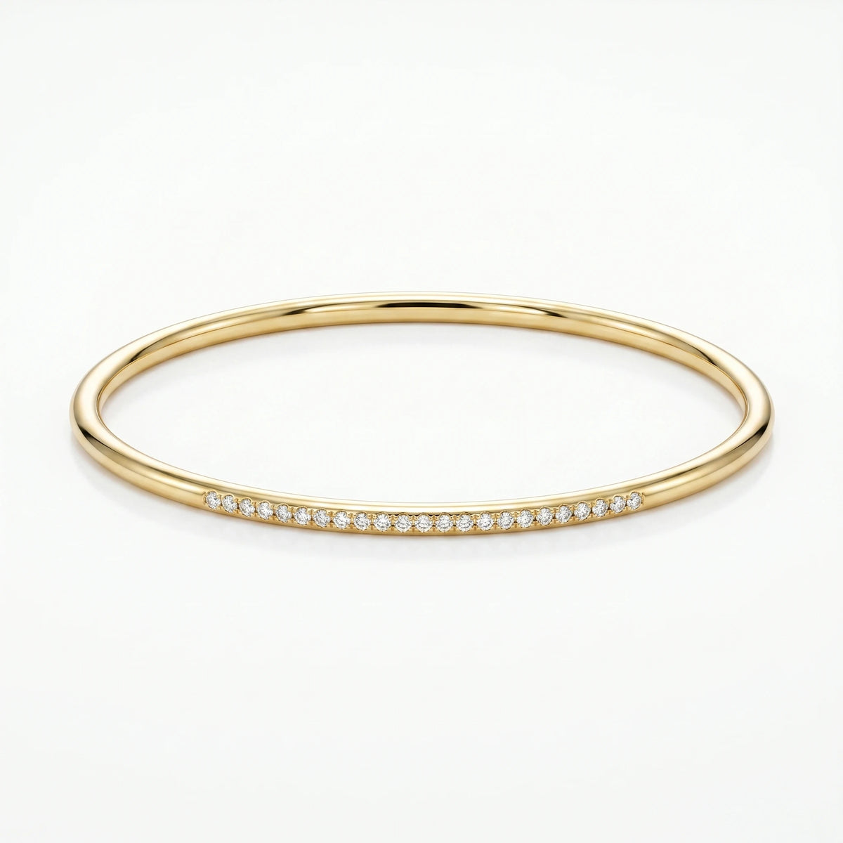 QIAOREN 12784 Minimalist Plain Thick Gold Round Bracelet Stainless Steel Polished Stackable Wrist Jewelry
