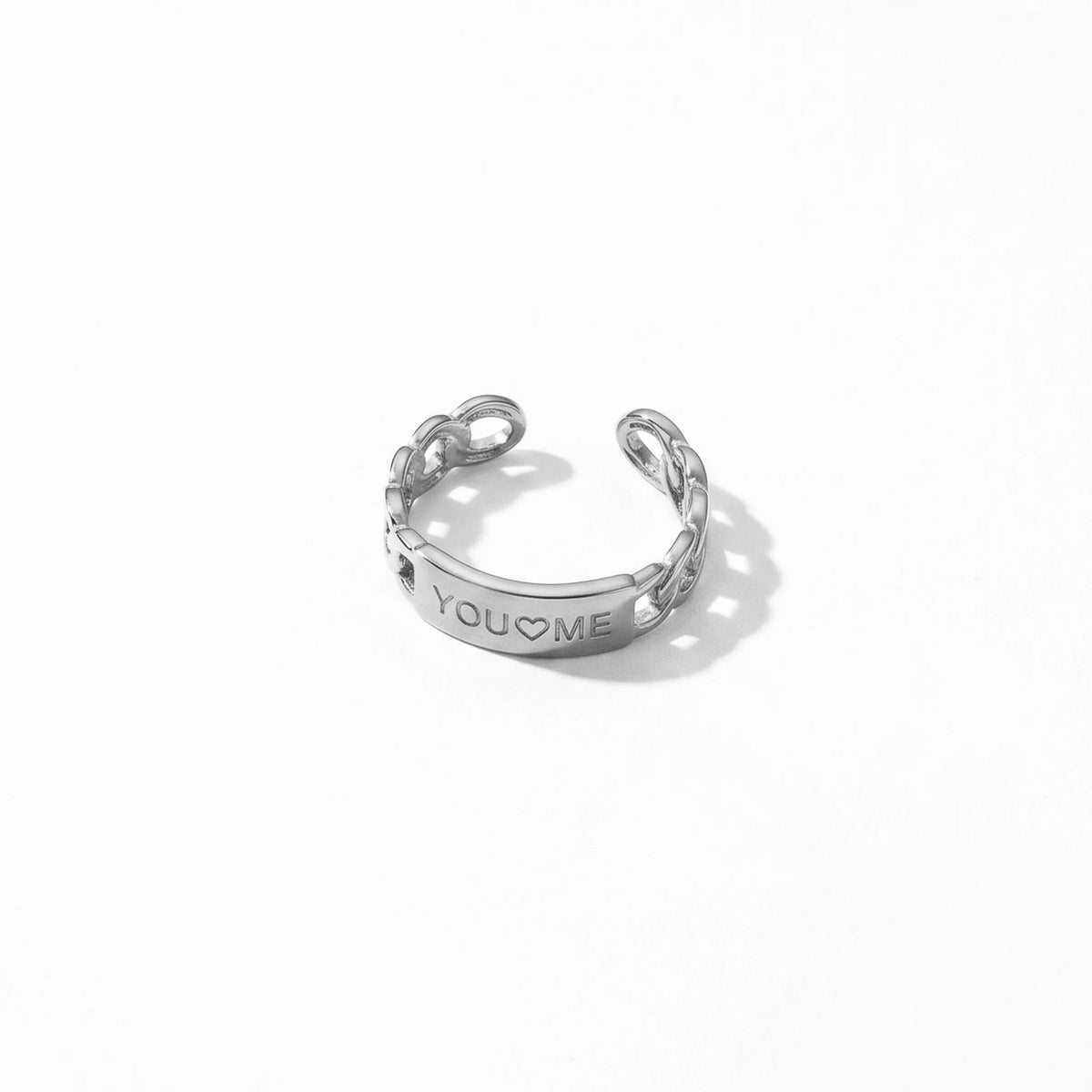 QIAOREN 10706 18K Gold Plated Stainless Steel Waterproof Open Ring Set | 5Pcs Adjustable Stackable Rings