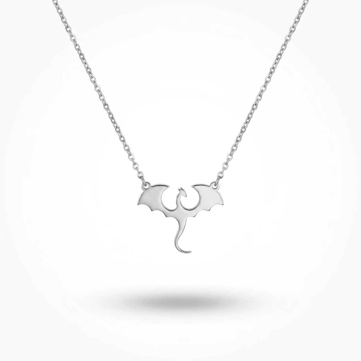 QIAOREN 11259 Gothic Mini Dragon Necklace 18K Gold Plated Stainless Steel Tarnish Free Waterproof Jewelry for Women