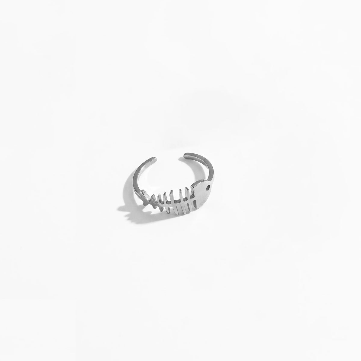 QIAOREN 10711 Stainless Steel Gold Adjustable Open Rings Multi Design Wave Fish Bone Braided Stack Finger Jewelry for Women