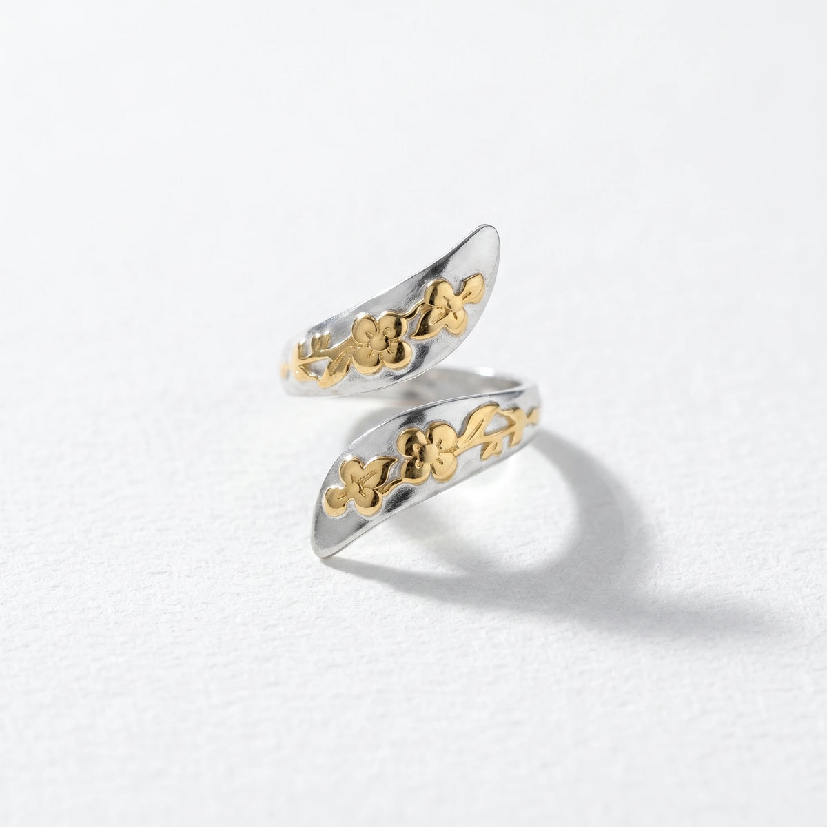 QIAOREN 13006-09 Gold Silver Plated Adjustable Open Stack Ring Set for Women Minimalist Geometric Statement Rings