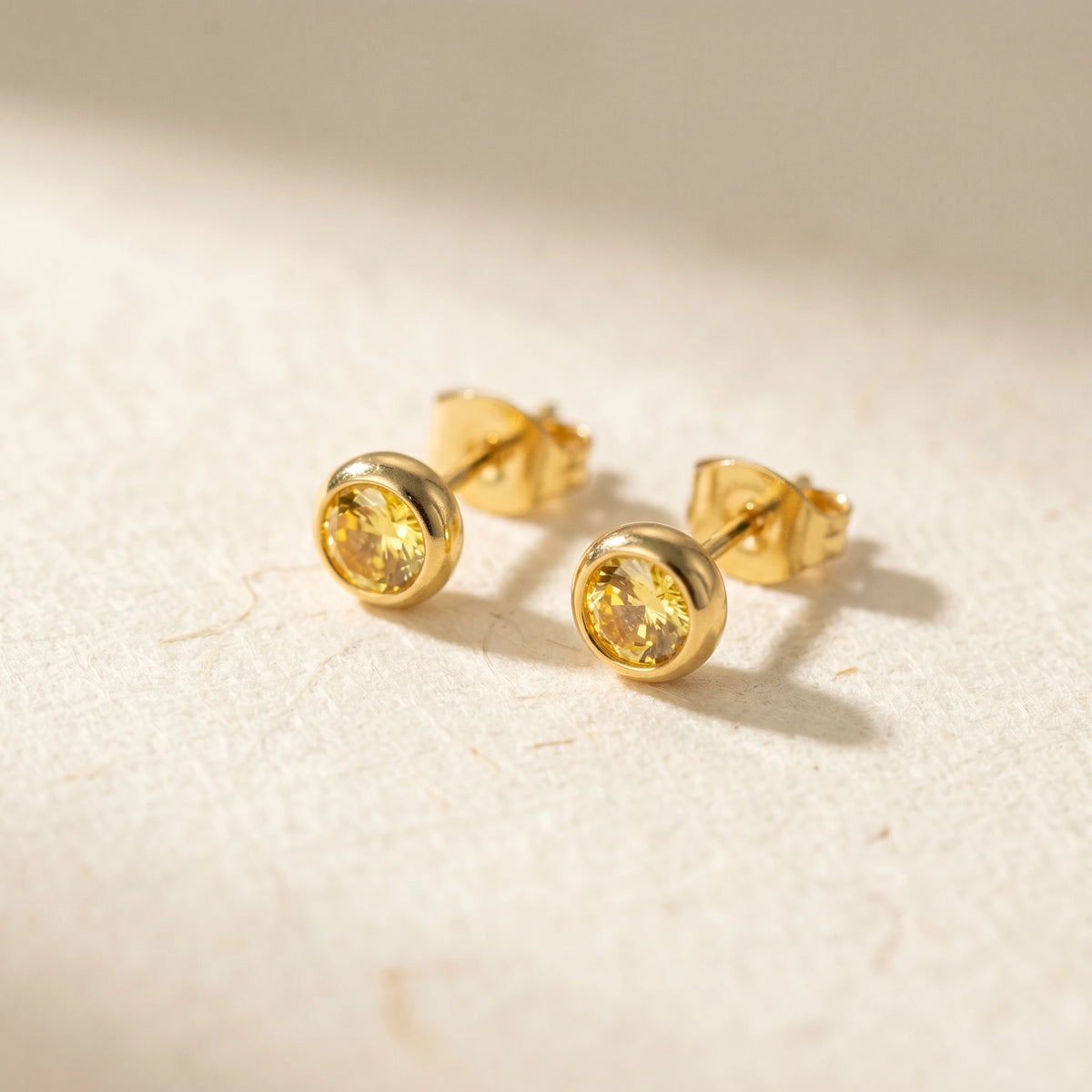 QIAOREN 12190-201 Multi-Color Birthstone Crystal Tiny Studs Hypoallergenic Daily Wear Jewelry Gift for Women