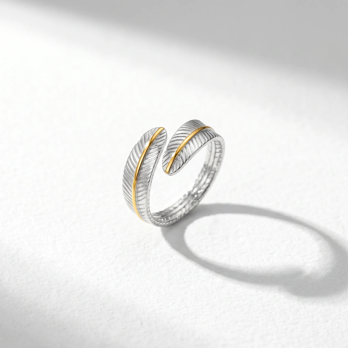 QIAOREN 12964-67 Gold Plated Stainless Steel Two Tone Snake Star Adjustable Rings Set Tarnish Free Waterproof Jewelry