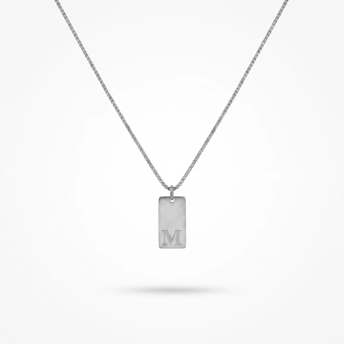 QIAOREN 10816 Tarnish Resistant Gold Plated Stainless Steel Orthodox Letter Pendant Necklace Dainty Box Chain Party Jewelry