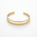 QIAOREN SKU9352 Gold Plated Adjustable Opening Butterfly Cuff Bracelet Fashion Body Jewelry for Women Gift