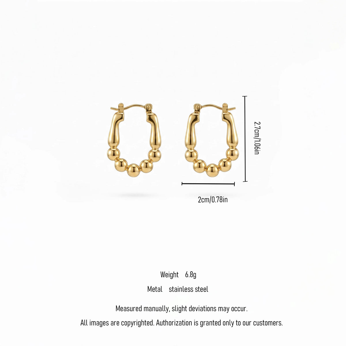 QIAOREN 13261 18K Gold PVD Plated Stainless Steel Hollow Four Pointed Polished Earring Hypoallergenic Dainty Daily Jewelry