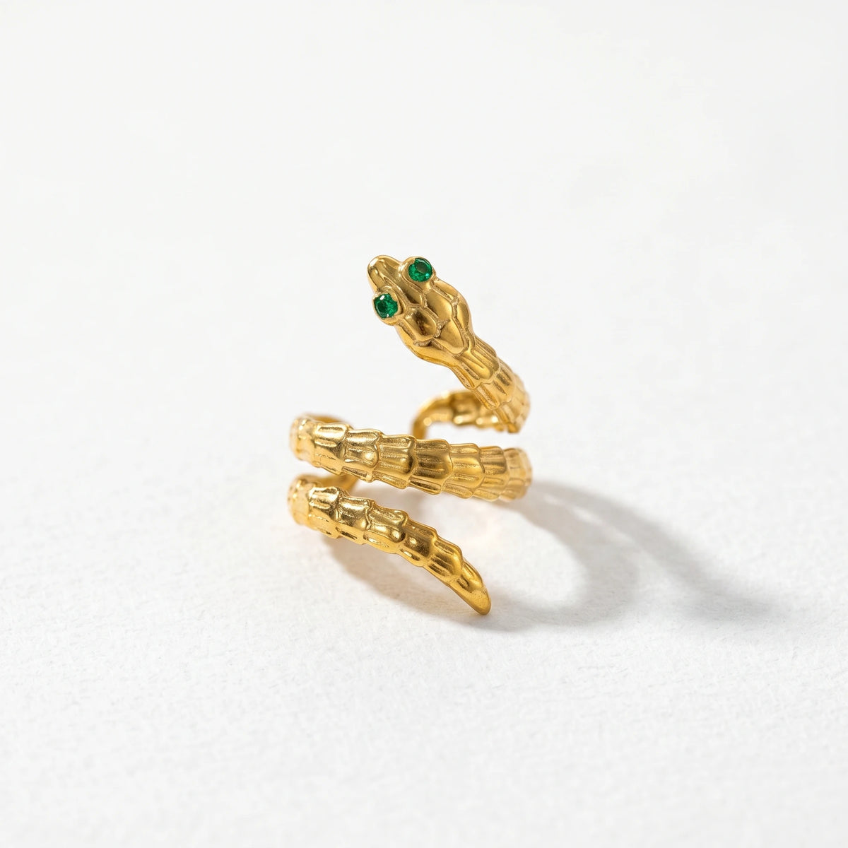 QIAOREN 5Pcs Gold Stainless Steel Turquoise Open Ring Set Irregular Hammered Crown Adjustable Boho Stackable Rings