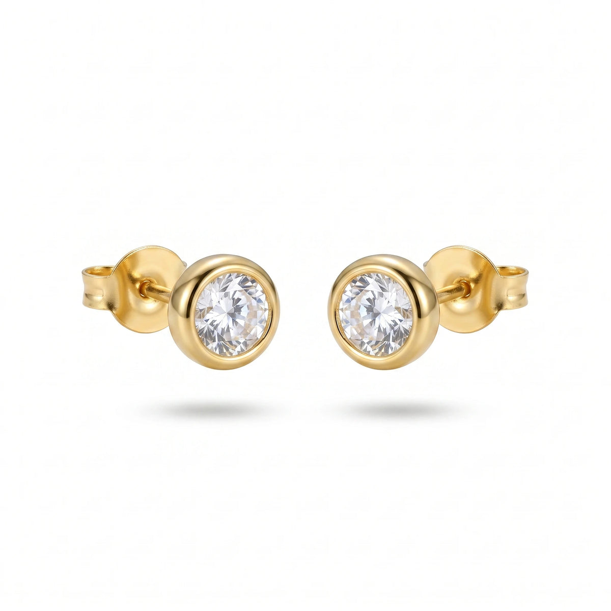 QIAOREN 12190-201 Multi-Color Birthstone Crystal Tiny Studs Hypoallergenic Daily Wear Jewelry Gift for Women