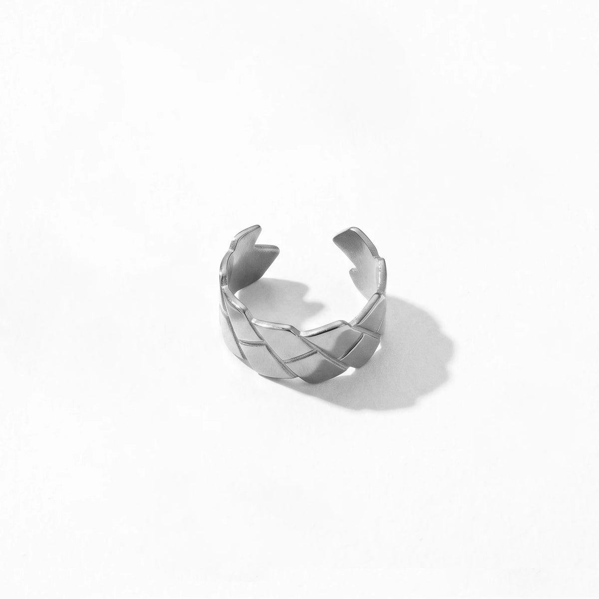 QIAOREN 10706 18K Gold Plated Stainless Steel Waterproof Open Ring Set | 5Pcs Adjustable Stackable Rings