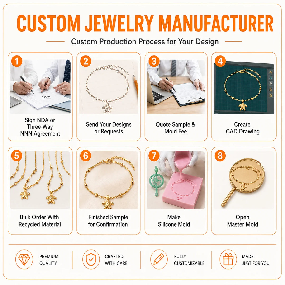 QIAOREN Custom Personalized Earrings Engraved Initial OEM/ODM Gold Stainless Steel Jewelry