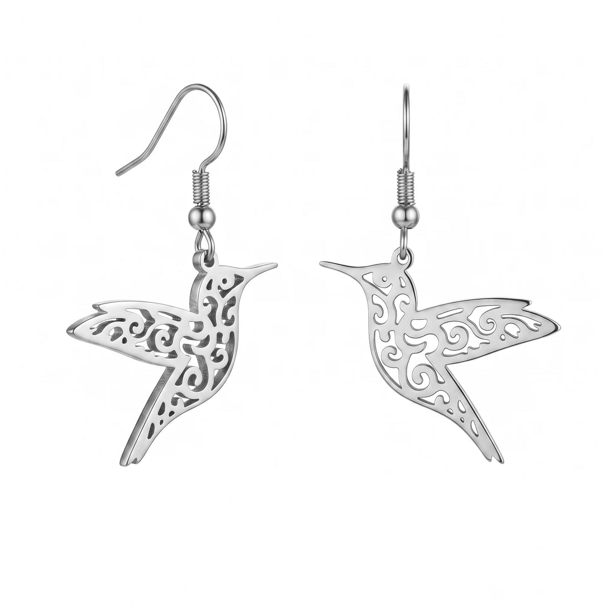QIAOREN 10955 Hypoallergenic Stainless Steel Women's Trendy Party Earrings 18K Gold Plated Waterproof Tarnish Resistant Earrings