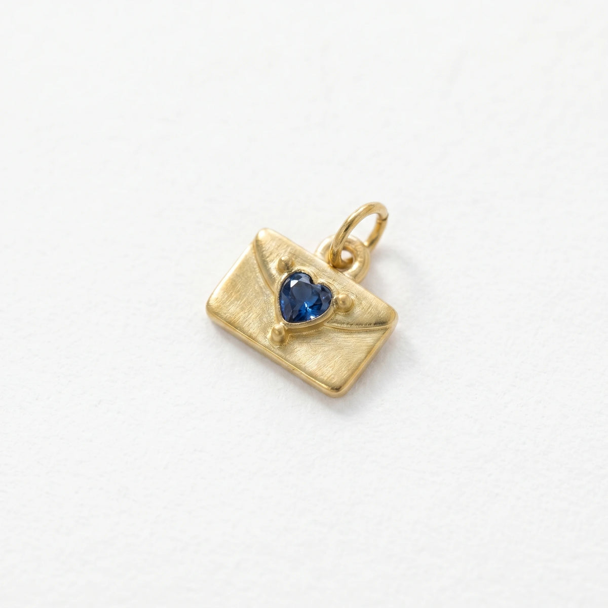 QIAOREN 12437-48   12 Birthstone Envelope Drop Earrings, Gold Plated Stainless Steel Love Letter Studs