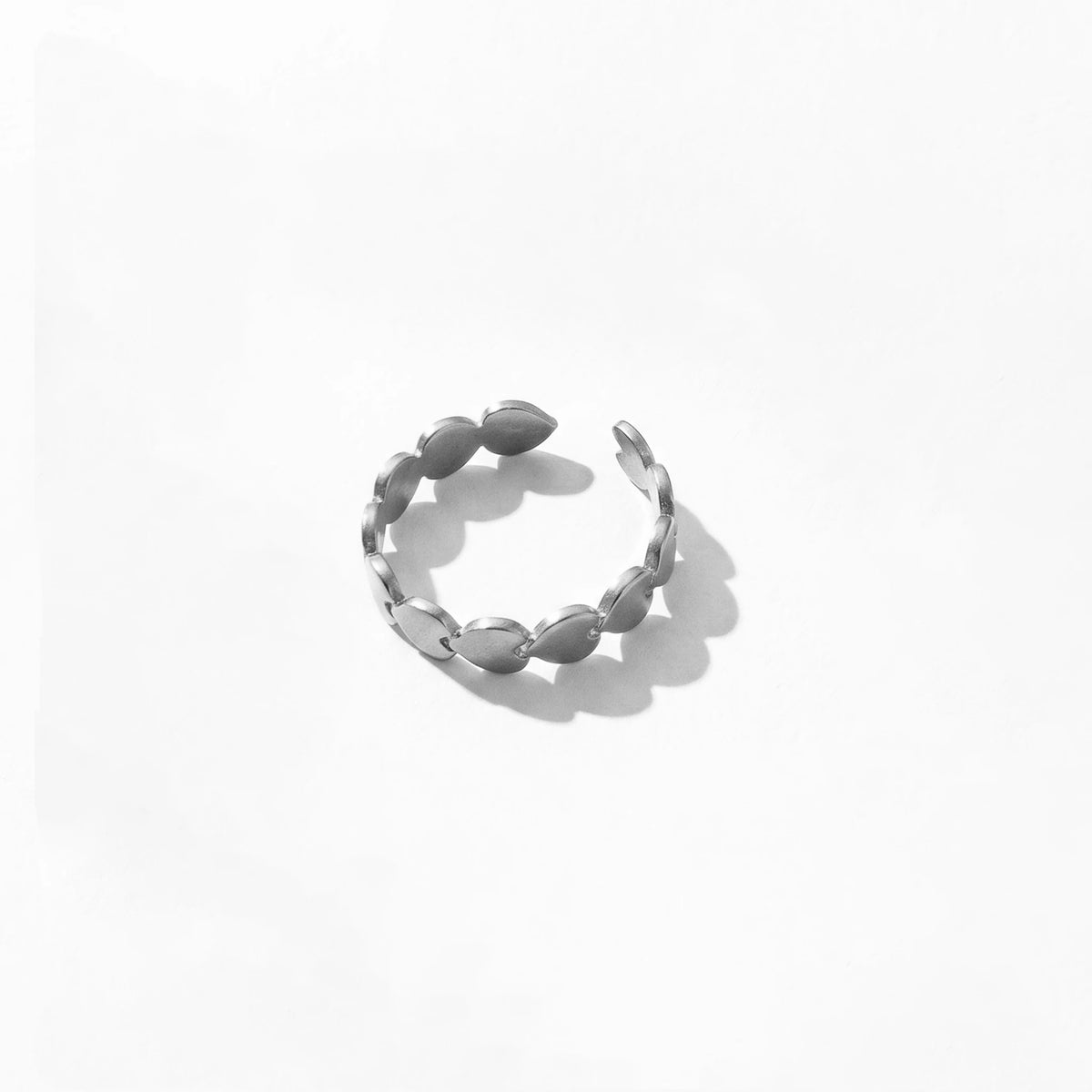 QIAOREN 10707 You & Me Engraved Gold Ring Set - 5Pcs Hypoallergenic Stainless Steel Open Rings